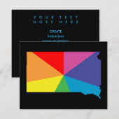 Süddakota-Farbbruch Einladung (Vorne/Hinten)