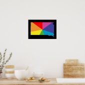 Süddakota-Farbbruch Poster (Küche)