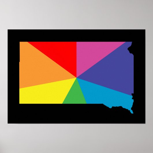 Süddakota-Farbbruch Poster (Vorne)