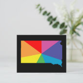 Süddakota-Farbbruch Postkarte (Stehend Vorderseite)