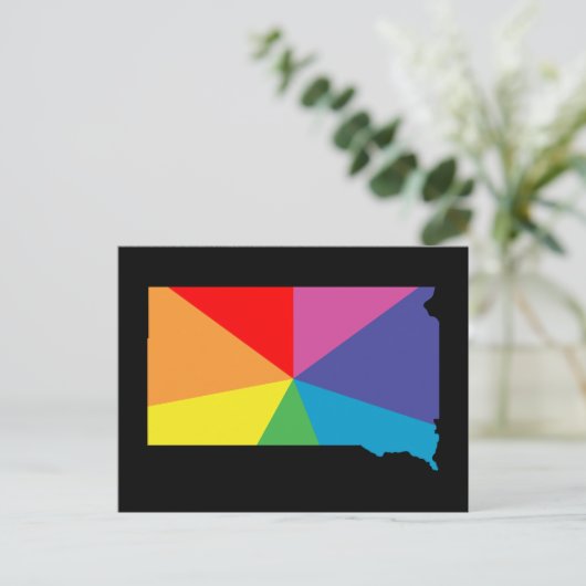 Süddakota-Farbbruch Postkarte (Stehend Vorderseite)