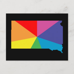Süddakota-Farbbruch Postkarte