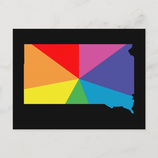 Süddakota-Farbbruch Postkarte (Vorderseite)