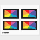 Süddakota-Farbbruch Rechteckiger Aufkleber (Blatt)