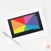 Süddakota-Farbbruch Rechteckiger Aufkleber (Umschlag)