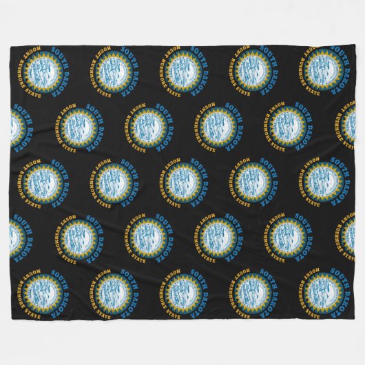 SÜDDAKOTA MOUNT RUSHMORE STAAT FLAG FLEECEDECKE (Vorderseite (Horizontal))