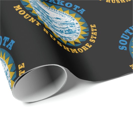 SÜDDAKOTA MOUNT RUSHMORE STAAT FLAG GESCHENKPAPIER (Rolleneckpunkt)