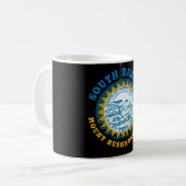 SÜDDAKOTA MOUNT RUSHMORE STAAT FLAG KAFFEETASSE (Vorderseite Links)