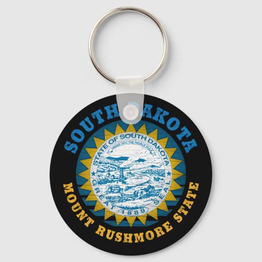 SÜDDAKOTA MOUNT RUSHMORE STAAT FLAG SCHLÜSSELANHÄNGER (Vorderseite)