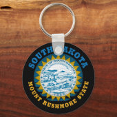 SÜDDAKOTA MOUNT RUSHMORE STAAT FLAG SCHLÜSSELANHÄNGER (Vorderseite)