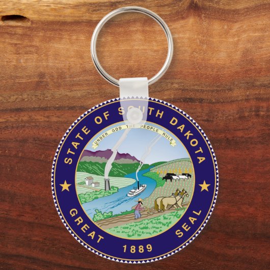 Süddakota Staatsflagge vereinte Amerikanische Repu Schlüsselanhänger (Vorderseite)