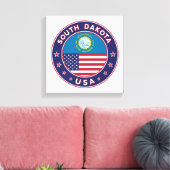 Süddakota, Süddakota-Poster, Leinwand (Insitu (Wohnzimmer))