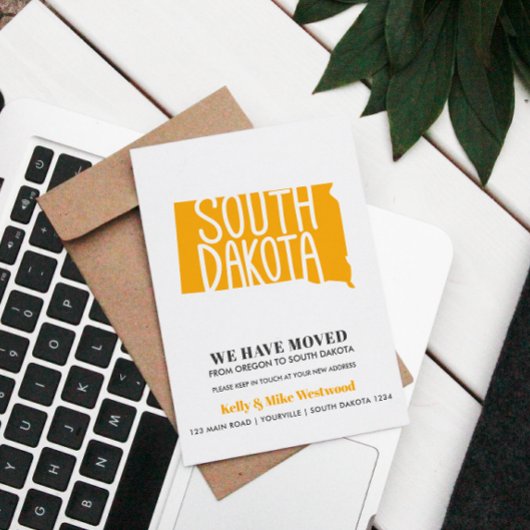 SÜDDAKOTA Wir haben neue Adresse New Zuhause Pos v Postkarte