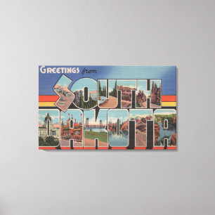 SüdDakotaLarge Buchstabe ScenesSouth Dakota Leinwanddruck