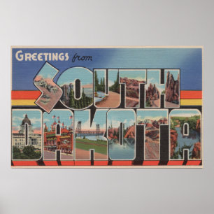SüdDakotaLarge Buchstabe ScenesSouth Dakota Poster