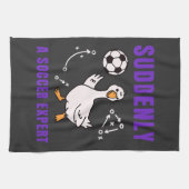 Suddenly a soccer expert geschirrtuch (Horizontal)