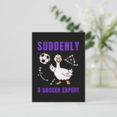 Suddenly a soccer expert postkarte (Stehend Vorderseite)