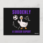 Suddenly a soccer expert postkarte (Rückseite)