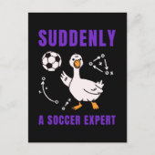 Suddenly a soccer expert postkarte (Vorderseite)