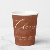 Süde Terracotta Texture Exotic Moderne Chefs Pappbecher (Links)