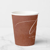 Süde Terracotta Texture Exotic Moderne Chefs Pappbecher (Vorderseite)