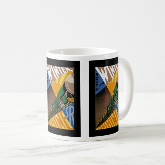 Süden für Winter-Sonnenschein Kaffeetasse (VorderseiteRechts)