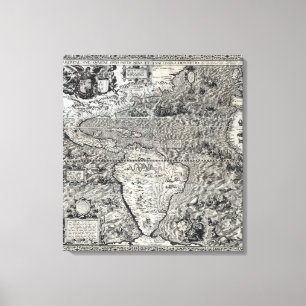 Süden und Teil von Nordamerika - panoramisch Leinwanddruck