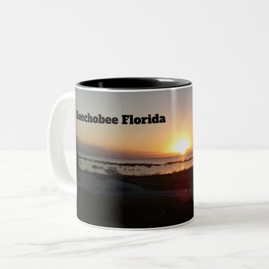 Südflorida Landschaft Okeechobee Sunset Zweifarbige Tasse (Vorderseite Links)