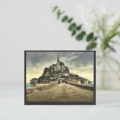 Südfront vom Deich, Mont St. Michel, Frankreich Postkarte (Stehend Vorderseite)