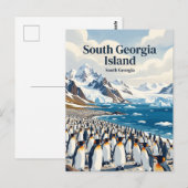 Südgeorgien-Insel Postkarte (Vorne/Hinten)