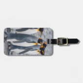 Südgeorgien. Königspinguine Gepäckanhänger (Vorderseite horizontal)