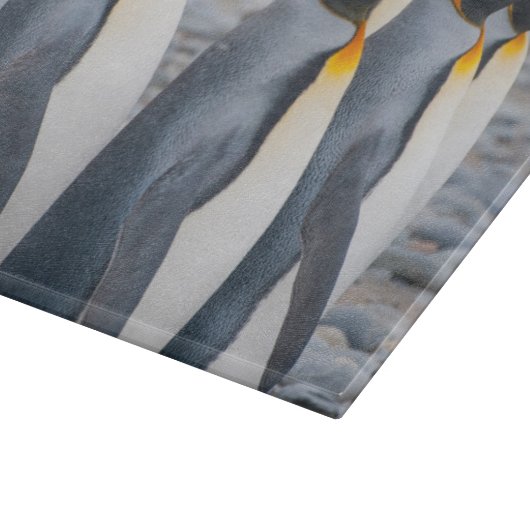 Südgeorgien. Königspinguine Schneidebrett (Ecke)