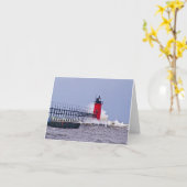 Südhafen-Leuchtturm Mchigan Foto-Anmerkungs-Karte Karte (Gelbe Blume)