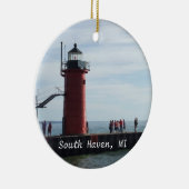 Südhafen-Michigan-Leuchtturm-Verzierung Keramik Ornament (Rechts)