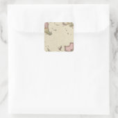 Südhalbkugel 2 quadratischer aufkleber (Tasche)