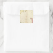 Südhalbkugel-Karte Quadratischer Aufkleber (Tasche)