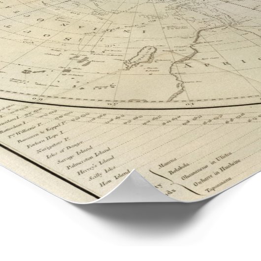 Südhalbkugel Poster (Ecke)