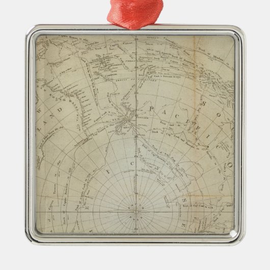 Südhalbkugel Silbernes Ornament (Vorne)