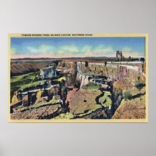 Südidaho - berühmter sinkender Bauernhof in den Poster