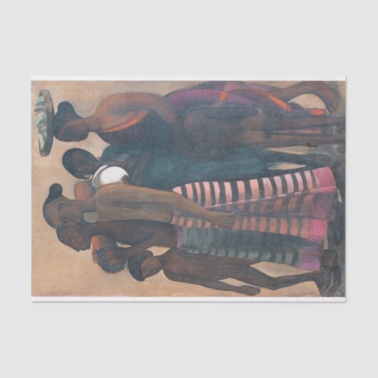 Südindische Dörfer auf dem Weg zum Markt Seidenpapier (Vorderseite)