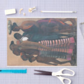 Südindische Dörfer auf dem Weg zum Markt Seidenpapier (Handwerk)