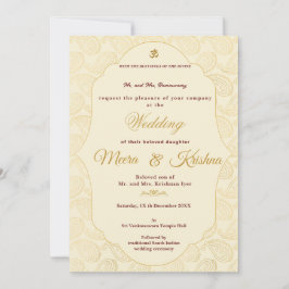 Südindische Hochzeitseinladung Einladung