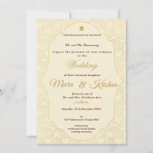 Südindische Hochzeitseinladung Einladung