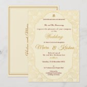 Südindische Hochzeitseinladung Einladung (Vorne/Hinten)