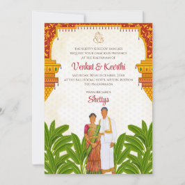 Südindische Hochzeitseinladung Tamil Wedding Card Einladung