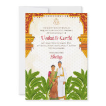Südindische Hochzeitseinladung Tamilische Hochzeit
