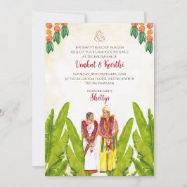 Südindische Hochzeitseinladungen Digital Einladung