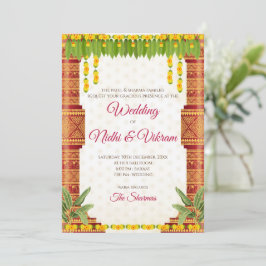 Südindische Hochzeitseinladungen & indische Einlad Einladung