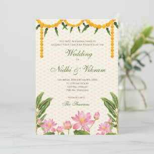 Südindische Hochzeitskarten & indische Hochzeitska Einladung