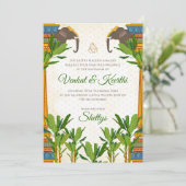 Südindische Hochzeitskarten & Tamil Wedding laden Einladung (Stehend Vorderseite)